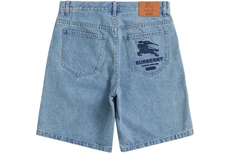 Supreme Burberry Denim Short Washed Blue Men's 